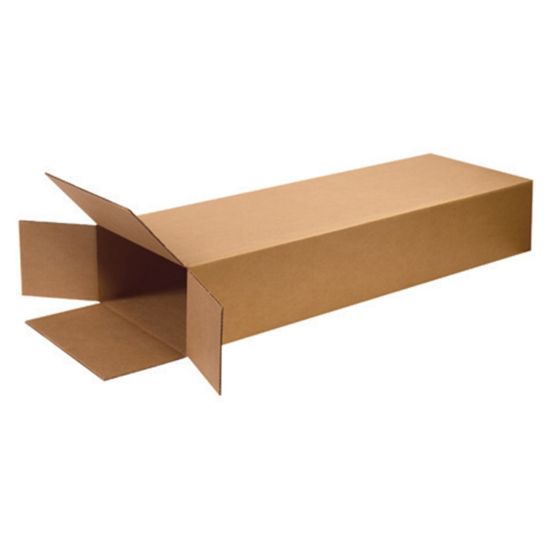 Picture of Partners Brand Heavy-Duty Side-Loading Boxes 18in x 6in x 45in, Kraft, Bundle of 5