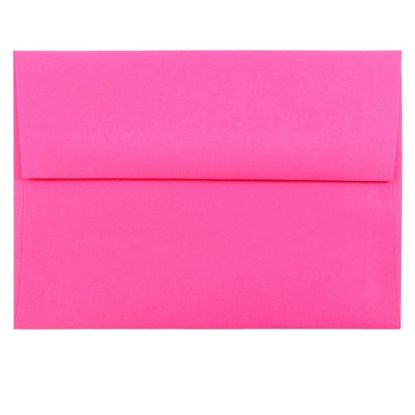 Picture of JAM Paper Booklet Invitation Envelopes, A6, Gummed Seal, Fuchsia Pink, Pack Of 25