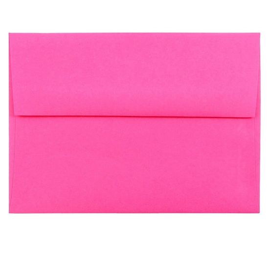 Picture of JAM Paper Booklet Invitation Envelopes, A6, Gummed Seal, Fuchsia Pink, Pack Of 25