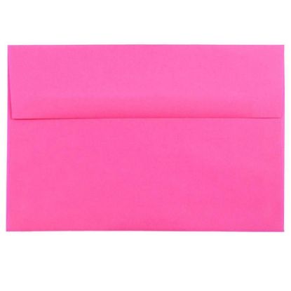 Picture of JAM Paper Booklet Invitation Envelopes, A8, Gummed Seal, Fuchsia Pink, Pack Of 25