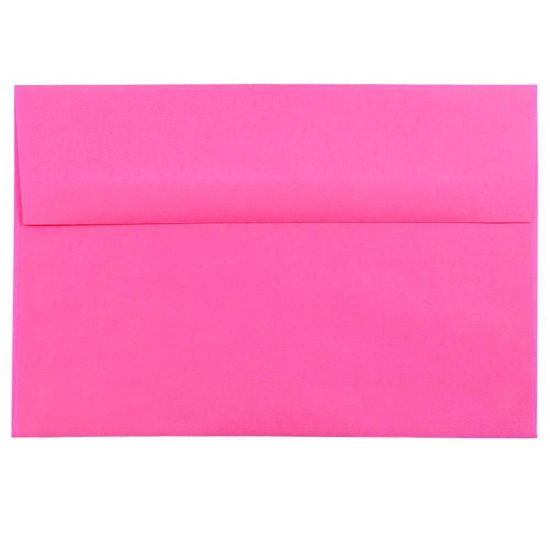 Picture of JAM Paper Booklet Invitation Envelopes, A8, Gummed Seal, Fuchsia Pink, Pack Of 25