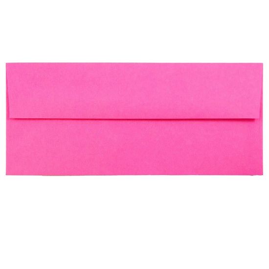 Picture of JAM PAPER #10 Business Colored Envelopes, 4 1/8 x 9 1/2, Ultra Fuchsia Hot Pink, 25/Pack