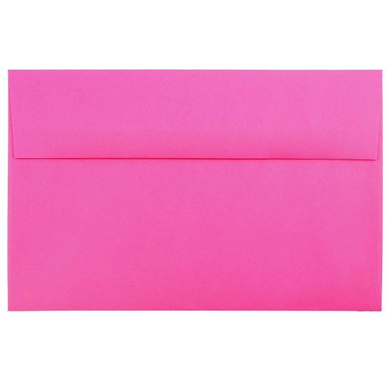 Picture of JAM Paper Booklet Invitation Envelopes, A10, Gummed Seal, Ultra Fuchsia, Pack Of 25