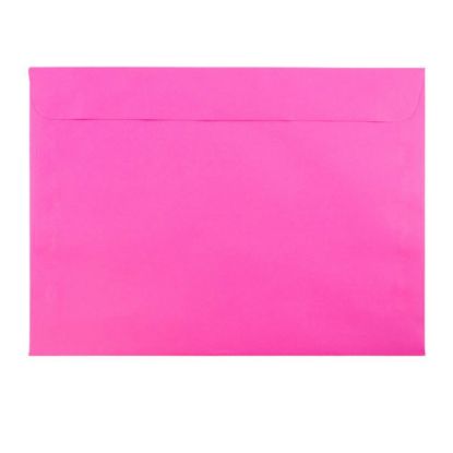 Picture of JAM Paper Booklet Envelopes, 9in x 12in, Gummed Seal, Ultra Fuchsia Pink, Pack Of 25