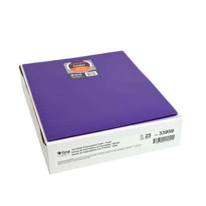 Picture of C-Line 2-Pocket Poly Portfolios, Letter Size, Purple, Pack Of 25 Portfolios