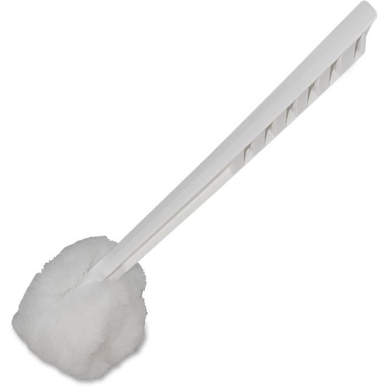 Picture of Genuine Joe Toilet Bowl Mop - 4.50in Head - 12in Plastic Handle - Durable, Scrubber Strip, Acid Resistant - 25 / Carton - White