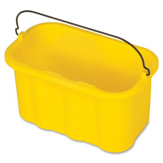 Picture of Rubbermaid Commercial 10-quart Sanitizing Caddy - 2.50 gal - 8in x 14in x 7.5in - Yellow - 6 / Carton