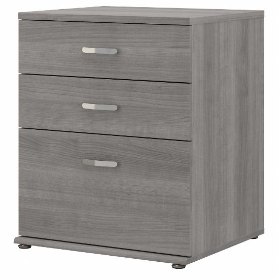 Picture of Bush Business Furniture Universal Floor Storage Cabinet With Drawers, Platinum Gray, Standard Delivery