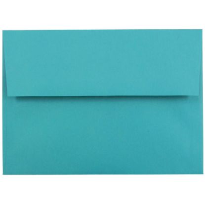 Picture of JAM Paper Booklet Invitation Envelopes, A7, Gummed Seal, 30% Recycled, Sea Blue, Pack Of 25