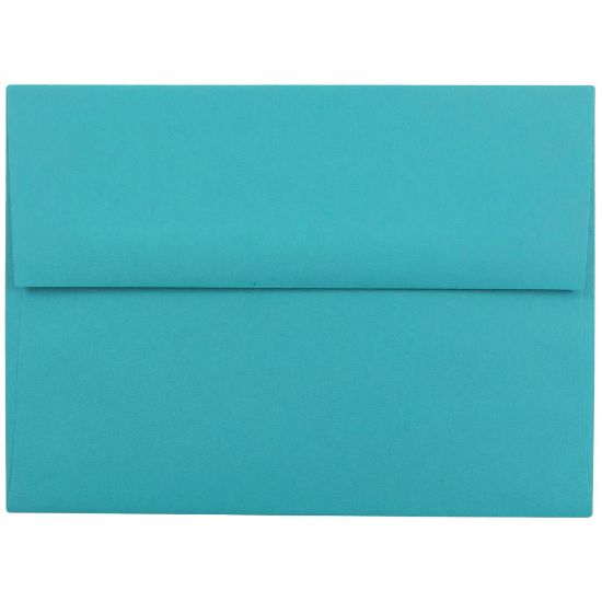 Picture of JAM Paper Booklet Invitation Envelopes, A6, Gummed Seal, 30% Recycled, Sea Blue, Pack Of 25