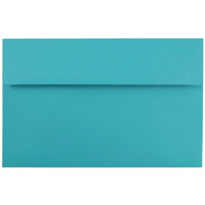 Picture of JAM Paper Booklet Invitation Envelopes, A10, Gummed Seal, 30% Recycled, Sea Blue, Pack Of 25