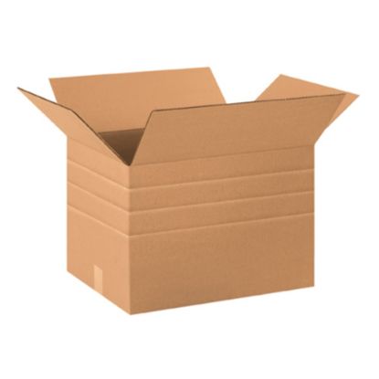 Picture of Partners Brand Multi-Depth Corrugated Boxes, 20in x 12in x 12in, Kraft, Bundle of 20