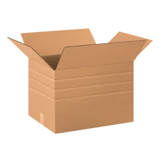 Picture of Partners Brand Multi-Depth Corrugated Boxes, 20in x 12in x 12in, Kraft, Bundle of 20