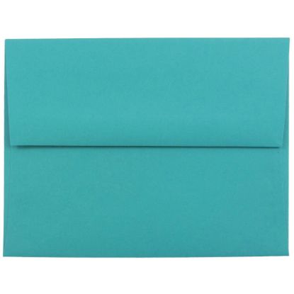 Picture of JAM Paper Booklet Invitation Envelopes, A2, Gummed Seal, 30% Recycled, Sea Blue, Pack Of 25