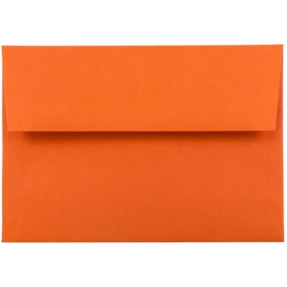 Picture of JAM Paper Booklet Invitation Envelopes, A6, Gummed Seal, 30% Recycled, Orange, Pack Of 25