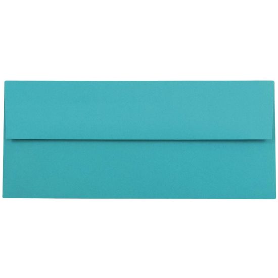 Picture of JAM PAPER #10 Business Colored Envelopes, 4 1/8 x 9 1/2, Sea Blue Recycled, 25/Pack