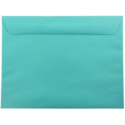 Picture of JAM Paper Booklet Envelopes, 9in x 12in, Gummed Seal, 30% Recycled, Sea Blue, Pack Of 25