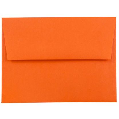 Picture of JAM Paper Booklet Invitation Envelopes, A2, Gummed Seal, 30% Recycled, Orange, Pack Of 25