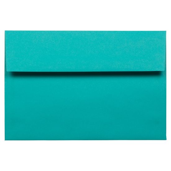 Picture of JAM Paper Booklet Invitation Envelopes, A8, Gummed Seal, 30% Recycled, Sea Blue, Pack Of 25