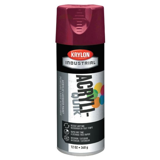 Picture of Krylon Interior/Exterior Industrial Maintenance Paint, 12 Oz Aerosol Can, Cherry Red