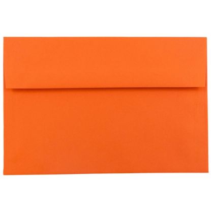 Picture of JAM Paper Booklet Invitation Envelopes, A7, Gummed Seal, 30% Recycled, Orange, Pack Of 25