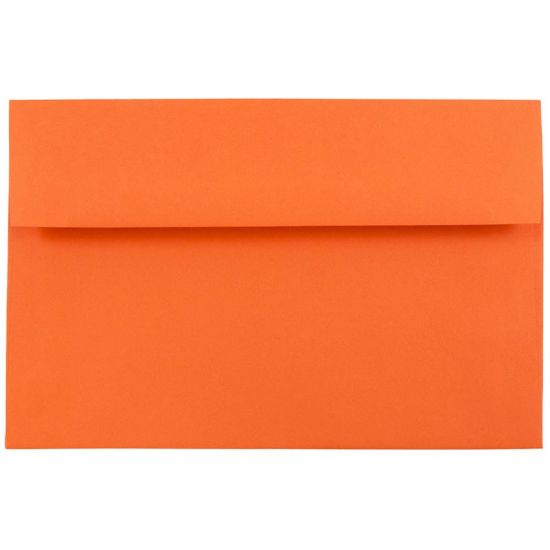 Picture of JAM Paper Booklet Invitation Envelopes, A8, Gummed Seal, 30% Recycled, Orange, Pack Of 25