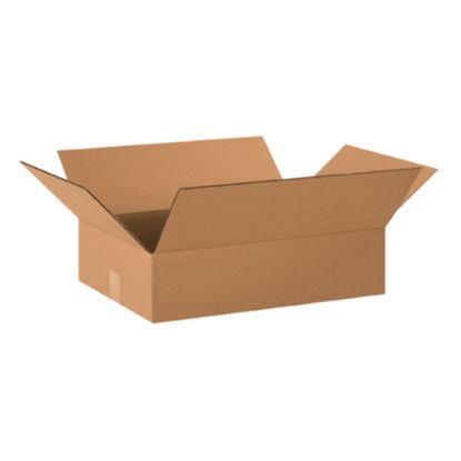 Picture of Partners Brand Flat Corrugated Boxes, 20in x 14in x 4in, Kraft, Bundle of 25