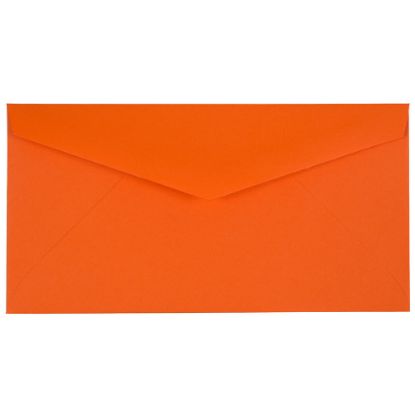 Picture of JAM Paper Booklet Envelopes, #7 3/4 Monarch, Gummed Seal, 30% Recycled, Orange, Pack Of 25