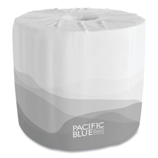 Picture of Georgia-Pacific Envision Economical 1-Ply Toilet Paper, 100% Recycled, 1210 Sheets Per Roll, Pack Of 80 Rolls