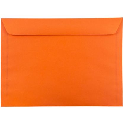 Picture of JAM Paper Booklet Envelopes, 9in x 12in, Gummed Seal, 30% Recycled, Orange, Pack Of 25