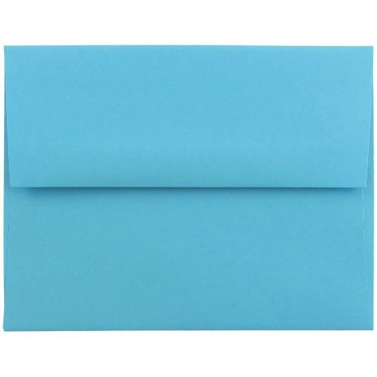 Picture of JAM Paper Booklet Invitation Envelopes, A2, Gummed Seal, 30% Recycled, Dark Blue, Pack Of 25