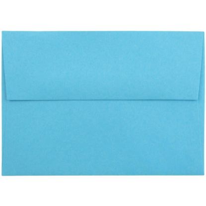 Picture of JAM Paper Booklet Envelopes, A1, Gummed Seal, 30% Recycled, Blue, Pack Of 25