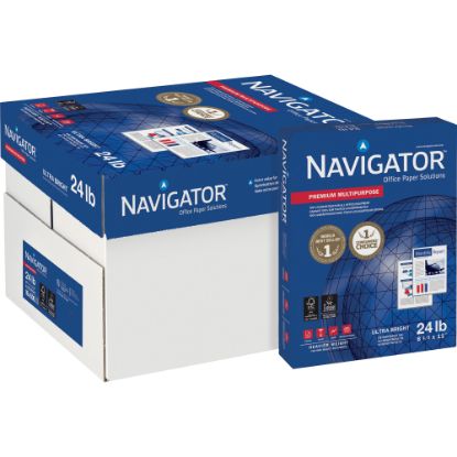 Picture of Navigator Multi-Use Printer & Copy Paper, White, Letter (8.5in x 11in), 5000 Sheets Per Case, 24 Lb, 92 Brightness, Case Of 10 Reams