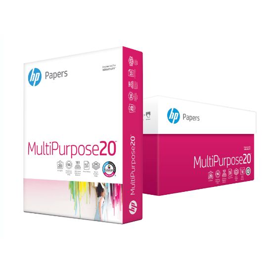 Picture of HP Multi-Use Print & Copy Paper, Ultra White, Letter (8.5in x 11in), 5000 Sheets Per Case, 20 Lb, 96 Brightness, Case Of 10 Reams