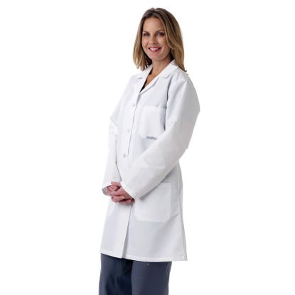 Picture of Medline Ladies Full-Length Lab Coat, Small, White