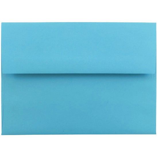 Picture of JAM Paper Booklet Invitation Envelopes, A6, Gummed Seal, 30% Recycled, Blue, Pack Of 25