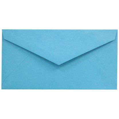 Picture of JAM Paper Booklet Envelopes, #7 3/4 Monarch, Gummed Seal, 30% Recycled, Blue, Pack Of 25