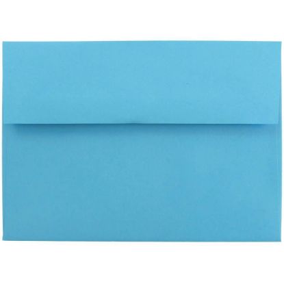 Picture of JAM Paper Booklet Invitation Envelopes, A7, Gummed Seal, 30% Recycled, Blue, Pack Of 25