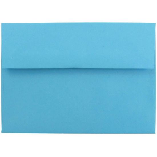 Picture of JAM Paper Booklet Invitation Envelopes, A7, Gummed Seal, 30% Recycled, Blue, Pack Of 25