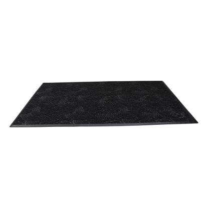 Picture of Waterhog Plus Swirl Floor Mat, 36in x 120in, Black Smoke