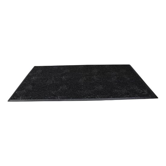 Picture of Waterhog Plus Swirl Floor Mat, 36in x 120in, Black Smoke