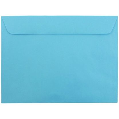 Picture of JAM Paper Booklet Envelopes, 9in x 12in, Gummed Seal, 30% Recycled, Blue, Pack Of 25