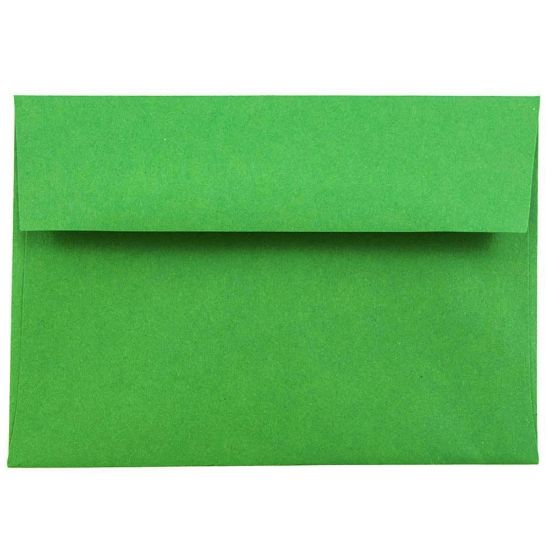 Picture of JAM Paper Booklet Envelopes, #4 Bar (A1), Gummed Seal, 30% Recycled, Dark Green, Pack Of 25