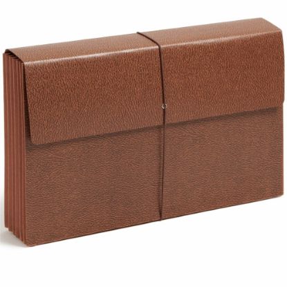 Picture of Smead Leather-Like Partition Wallets, 5 1/4in Expansion, Legal Size, Redrope, Box Of 10 Wallets