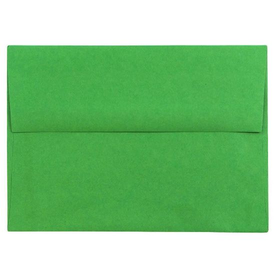 Picture of JAM Paper Booklet Invitation Envelopes, A6, Gummed Seal, 30% Recycled, Green, Pack Of 25