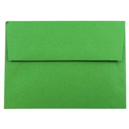 Picture of JAM Paper Booklet Invitation Envelopes, A7, Gummed Seal, 30% Recycled, Green, Pack Of 25