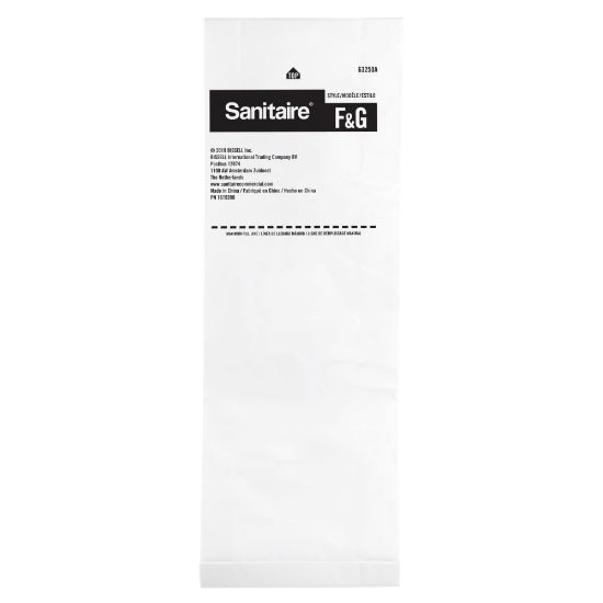 Picture of Sanitaire F&G Premium Paper Vacuum Bags, 11-Quart, White, Pack Of 5 Bags