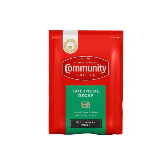 Picture of Community Coffee Arabica Single-Serve Coffee Packets, Cafe Special Decaffeinated, Carton Of 20