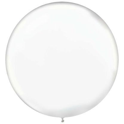 Picture of Amscan 24in Latex Balloons, Clear, 4 Balloons Per Pack, Set Of 3 Packs