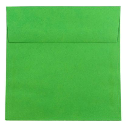 Picture of JAM Paper Color Square Invitation Envelopes, 8 1/2in x 8 1/2in, Gummed Seal, 30% Recycled, Green, Pack Of 25